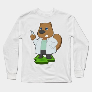 Beaver Doctor Syringe Long Sleeve T-Shirt